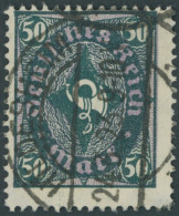 Dt. Reich 209PY O, 1922, 50 M. Schwarzbläulichgrün, Wz. Kreuzblüten, Stempel HILDESHEIM, Pracht, Fotoattest Dr. Oechsner - Gebruikt