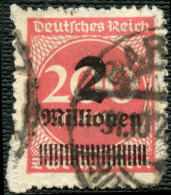 Dt. Reich 309Ba O, 1923, 2 Mio. Auf 200 M. Mattkarminrot, Durchstochen, Pracht, Gepr. Dr. Oechsner Und Kurzbefund Weinbr - Usados
