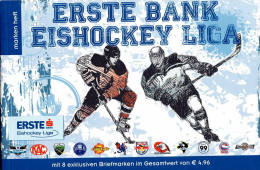 PM Marken Heft - Erste Bank - Eishockey Liga Mit 8 Verschiedenen Marken  Lt. Scan Postfrisch - Persoonlijke Postzegels