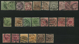 LOTS O, 1875-1899, 24 Verschiedene Kleinere Werte Pfennige, Pfennig Und Krone/Adler, Erhaltung Feinst/Pracht, Alle Geprü - Gebruikt