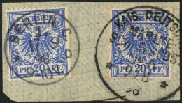 MSP BIS 1914 DR 48 BrfStk, 5 (PRINZESS WILHELM), 9.8.98, Auf Briefstück Mit Ankunftsstempel BERLIN, Pracht, Gepr. Bothe - Maritime