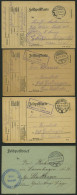 DT. FP IM BALTIKUM 1914/18 1917, 4 Verschiedene Feldpostbelege Aus Dem Baltikum Mit Deutschen Poststempeln, Pracht, R! - Latvia