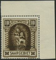 SAARGEBIET 194III , 1934, 10 Fr. Volksabstimmung Mit Abart Fleck Auf Der 4. Windung Von Unten Auf Der Rechten Säule, Pra - Andere & Zonder Classificatie