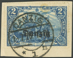 FREIE STADT DANZIG 11c BrfStk, 1920, 2 M. Schwärzlichblau, Zeitgerechte Entwertung, Kleiner Fleck Sonst Prachtbriefstück - Usados