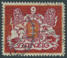 FREIE STADT DANZIG 99X O, 1922, 9 M. Dunkelrötlichorange/dunkelmagenta, Wz. 2X, Pracht, Gepr. Soecknick Und Infla, Mi. 1 - Oblitérés