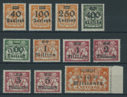 FREIE STADT DANZIG 158-68 , 1923, Freimarken, Mi.Nr. 161 Und 162 Falzrest Sonst Postfrischer Prachtsatz - Postfris