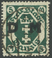 DIENSTMARKEN D 24Y O, 1922, 5 M. Schwärzlichopalgrün, Liegendes Wz., Pracht, Gepr. Infla Und Soecknick, Mi. 320.- - Dienstmarken