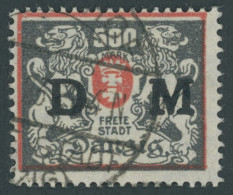 DIENSTMARKEN D 39 O, 1923, 500 M. Rot/schwärzlichgraugrün, Zeitgerechte Entwertung (TIEGEN)HOF, Pracht, Fotoattest Grube - Dienstmarken