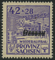 DESSAU IIIADD , 1946, 42 Pf. Wiederaufbau, Gezähnt, Mit Doppeltem Aufdruck, Pracht, Gepr. Zierer - Andere & Zonder Classificatie