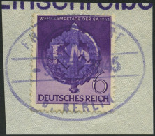 FREDERSDORF F 818 BrfStk, 1945, 6 Pf. Wehrkampftage, Prachtbriefstück, Gepr. Zierer - Andere & Zonder Classificatie