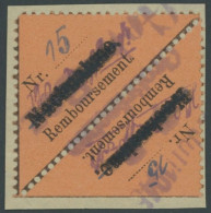 GROSSRÄSCHEN-VORLÄUFER V 2AI Paar BrfStk, 1945, 15 Pf. Schwarz Auf Bräunlichrot Im Paar, Nachnahme In Antiqua, Prachtbri - Andere & Zonder Classificatie