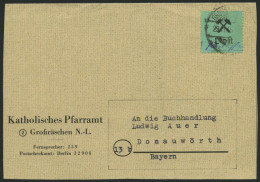 GROSSRÄSCHEN 25IIPFI BRIEF, 1945, 12 Pf. Schwarz Auf Grün, Type II, Mit Plattenfehler P Von Post Offen, Auf Bedarfsbrief - Andere & Zonder Classificatie