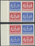 ALLIIERTE BES. VZd 1/2 , 1948, Exportmesse, Beide Viererblocks, Postfrisch, Pracht, Mi. 80.- - Andere & Zonder Classificatie