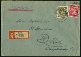 BERLIN UND BRANDENBURG 7B BRIEF, 1945, 30 Pf. Bräunlicholiv, Durchstochen, Mit 12 Pf. Zusatzfrankatur (fehlerhaft) Auf E - Berlino & Brandenburgo