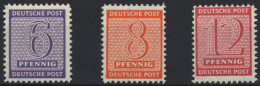 WEST-SACHSEN 117-19BX , 1945, 6 - 12 Pf. Roßwein, Gezähnt L 111/4-111/2, Wz. 1X, 3 Prachtwerte, Gepr. Ströh/Dr. Jasch, M - Altri & Non Classificati