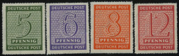 WEST-SACHSEN 116-19DX , 1945, Roßwein, Durchstochen 16, Wz. X, Prachtsatz, Gepr. Ströh, Mi. 100.- - Andere & Zonder Classificatie