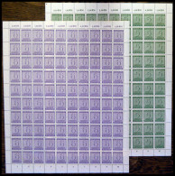 WEST-SACHSEN 128/9Y , 1945, 5 Und 6 Pf. Ziffer, Wz. 1Y, Je Im Vollständigen Bogen (100), Postfrisch, Pracht - Altri & Non Classificati