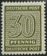 WEST-SACHSEN 135Xa , 1945, 30 Pf. Bräunlicholiv, Wz. 1X, Pracht, Gepr. Dr. Jasch, Mi. 200.- - Andere & Zonder Classificatie