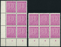 WEST-SACHSEN 136XaI,II , 1945, 40 Pf. Lila, Wz. 1X, Mit Abart 0 Der Wertangabe 40 Ausgebrochen Und Rechter Rand Gebroche - Altri & Non Classificati