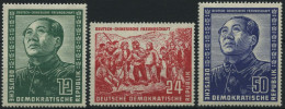 DDR 286-88 , 1951, Chinesen, Falzreste, Prachtsatz, Mi. 100.- - Used Stamps