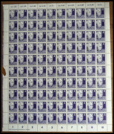 DDR 328vXI , 1953, 6 Pf. Hauptmann, Gestrichenes Papier, Wz. 2XI, Im Bogen (100) Mit Druckereizeichen 3, Pracht, R!, Mi. - Gebruikt