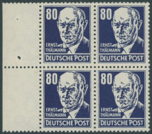 DDR 339PFIV , 1952, 80 Pf. Thälmann Mit Plattenfehler T Von Post Rechts Spitz Und Weiße Einfassungslinie Rechts Verengt  - Used Stamps