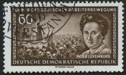 DDR 478XI O, 1955, 60 Pf. Rosa Luxemburg, Wz. 2XI, Pracht, Mi. 60.- - Used Stamps