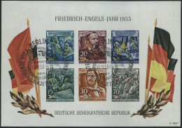 DDR Bl. 13 O, 1955, Block Engels, Sonderstempel 5. Kongress Für Deutsch-Sowjetische Freundschaft, Pracht, Mi. 250.- - Other & Unclassified