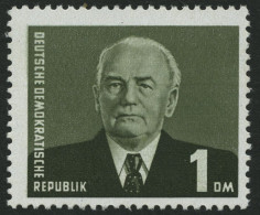 DDR 622a , 1957, 1 DM Schwarzgraugrün Pieck, Wz. 3X, Pracht, Kurzbefund Schönherr, Mi. 400.- - Used Stamps