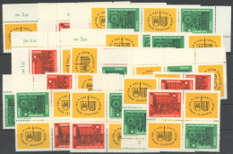 DDR 1012/3 , 1964, Leipziger Frühjahrsmesse, Alle 16 Zusammendrucke Komplett (W Zd 118-125 Und S Zd 44-51) Und 4 Viererb - Altri & Non Classificati