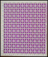 DIENSTMARKEN A D 26XII , 1954, 50 Pf. Dunkelpurpur Im Bogen (100) Mit DV Und Plattenfehler 26PFI (Feld 5), Postfrsich, P - Other & Unclassified