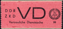 DIENSTMARKEN D VD 1A , 1965, 20 Pf. Bräunlichrot/schwarz, Gezähnt 91/2, Leichter Eckknitter Sonst üblich Gezähnt Pracht. - Andere & Zonder Classificatie