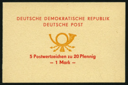 ZUSAMMENDRUCKE SMHD 2a , 1971, Markenheftchen Posthorn, Text Rot, Posthorn Orange, Pracht, R!, Mi. 800.- - Se-Tenant
