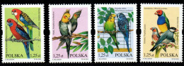 Polen Poland 2004 - Mi.Nr. 4117 - 4120 - Postfrisch MNH - Vögel Birds - Papegaaien, Parkieten