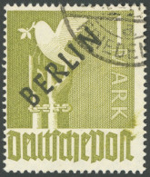 BERLIN 17c O, 1948, 1 M. Schwarzaufdruck, Pracht, Gepr. Schlegel, Mi. 160.- - Other & Unclassified
