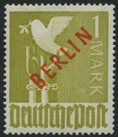 BERLIN 33 , 1949, 1 M. Rotaufdruck, Pracht, Gepr. D. Schlegel, Mi. 550.- - Ongebruikt