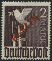 BERLIN 34 , 1949, 2 M. Rotaufdruck, Pracht, Gepr. D. Schlegel, Mi. 300.- - Unused Stamps