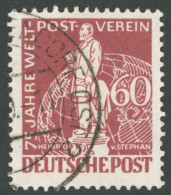 BERLIN 39I O, 1949, 60 Pf. Stephan Mit Plattenfehler UT In Deutsche Unten Beschnitten, Pracht, Gepr. D. Schlegel, Mi. 20 - Other & Unclassified