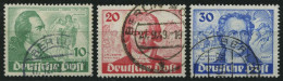 BERLIN 61-63 O, 1949, Goethe, üblich Gezähnter Prachtsatz, Mi. 180.- - Usados