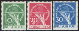 BERLIN 68-70 , 1949, Währungsgeschädigte, Postfrischer Prachtsatz, Mi. 350.- - Other & Unclassified
