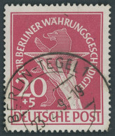 BERLIN 69 O, 1949, 20 Pf. Währungsgeschädigte, Pracht, Gepr. D. Schlegel, Mi. 190.- - Otros & Sin Clasificación