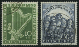 BERLIN 72/3 O, 1950, Philharmonie, Pracht, Mi. 130.- - Used Stamps