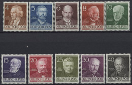 BERLIN 91-100 , 1952, Berühmte Berliner, Prachtsatz, Mi. 130.- - Unused Stamps