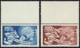 SAARLAND 297/8 , 1950, Europarat, Postfrisch, Pracht, Mi. 230.- - Otros & Sin Clasificación