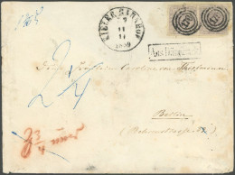 DÄNEMARK 6 Paar BRIEF, 1859, 16 S. Grauviolett Im Paar Auf Brief Mit Nummernstempel 170 (KIELER BAHNHOF) Und Preußischer - Andere & Zonder Classificatie