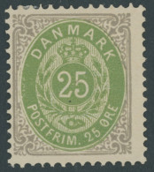 DÄNEMARK 29IYA , 1875, 25 Ø, Normaler Rahmen, Wz. 1Y, Gezähnt K 14:131/2, Falzrest, Pracht, Mi. 65.- - Andere & Zonder Classificatie