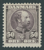 DÄNEMARK 51 , 1905, 50 Ø Dunkellila, Falzrest, Pracht, Mi. 60.- - Otros & Sin Clasificación