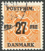 DÄNEMARK 91 O, 1918, 27 Ø Auf 38 Ø Orange, Pracht, Mi. 85.- - Otros & Sin Clasificación
