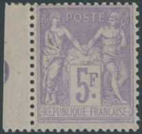 FRANKREICH 76 , 1877, 5 Fr. Violett Auf Helllila, Kleine Gummifreie Stelle, Pracht, Gepr. Pfenninger, Mi. (450.-) - Sonstige & Ohne Zuordnung