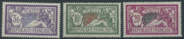 FRANKREICH 181-83 , 1925, Allegorie, 20 Fr. Herstellungsbedingte Leichte Gummiknitter, Postfrischer Prachtsatz, Mi. 700. - Sonstige & Ohne Zuordnung